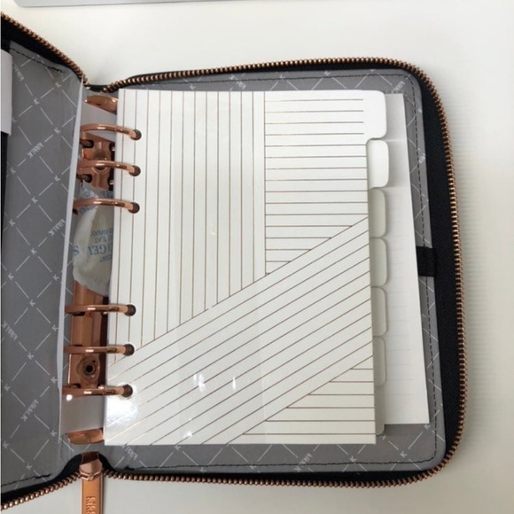 Kikki.K B6 Black Croco Leather Zippered Planner - Picture 11 of 12